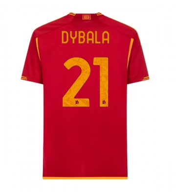 Maillot de foot AS Roma Paulo Dybala #21 Domicile 2023-24 Manches Courte